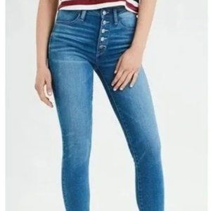 American Eagle Next Level Stretch Super Hi-Rise Jegging Button Fly